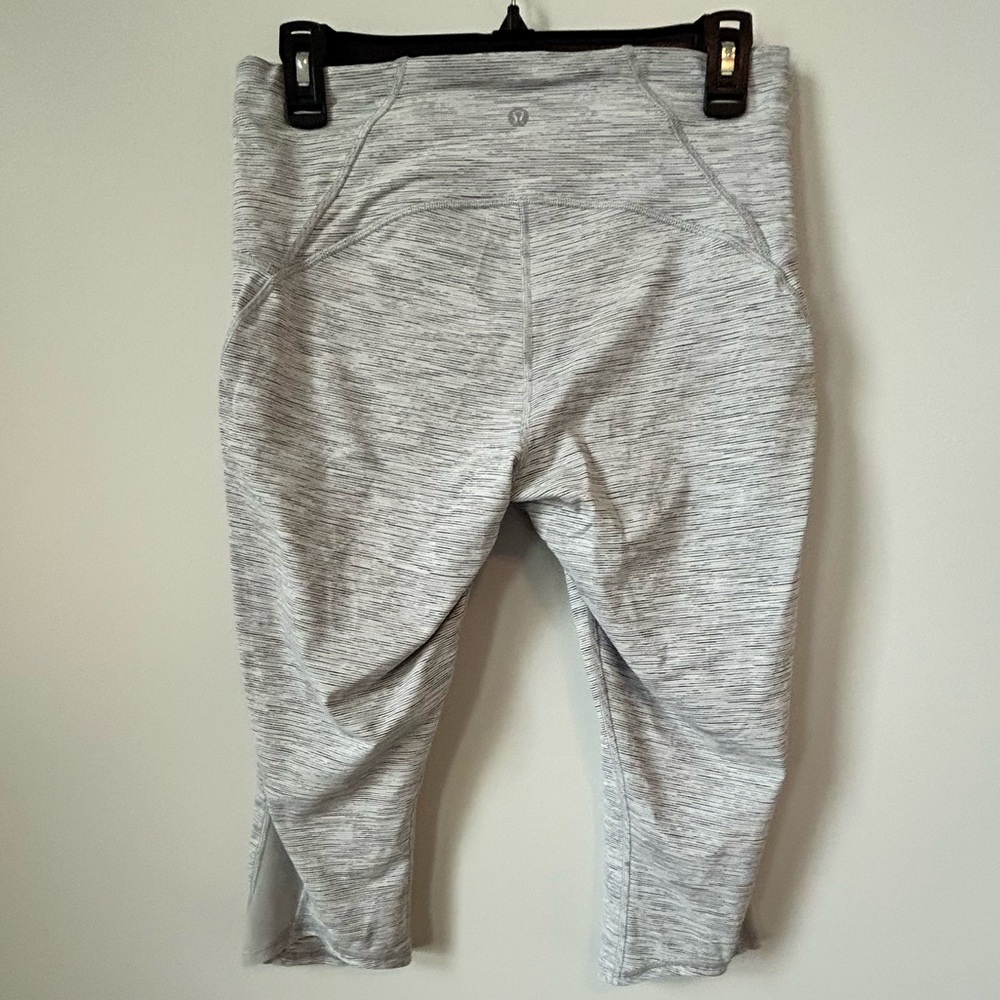 Lululemon Space Gray Fast and Free Crop Leggings